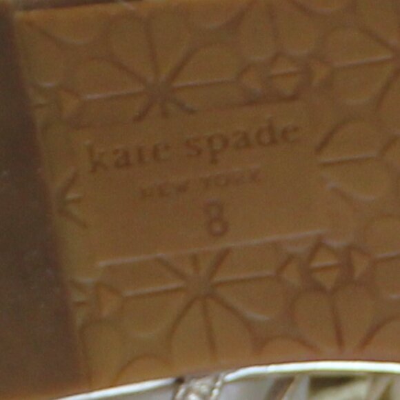 Kate Spade New York  Women's Metallic Gold  Flat Sandals With A Gold Bow size 38 - Picture 4 of 6